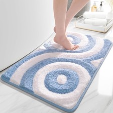 Bath Mats Soft Non Slip Absorbent Geometric Carpet Rug for Bathroom Shower Floor