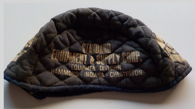 VINTAGE USED STANDARD EQUIPMENT & SUPPLY ADV,  HAMMOND INDIANA WELDER SKULL CAP