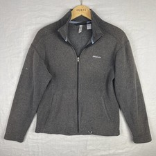 Vintage Patagonia Jacket Womens Medium Gray Synchilla Zip Up Fleece Made In USA