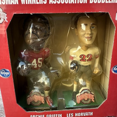 Ohio State Buckeyes Heisman Trophy Winners 4 Mini Bobblehead set completo di 4 - Foto 7 di 11