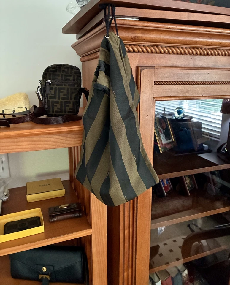 NWOT FENDI Pecan Drawstring Pouch Bag Authentic  - Image 2 of 4