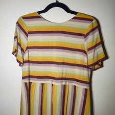MADEWELL Striped Scoop-Back Dress - Size 4