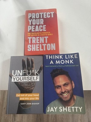 Protect Your Peace, Unfu*k Yourself, Think Like a Monk Hardcover 3-Book Lot
