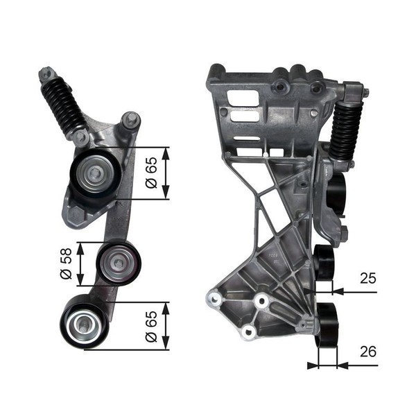 Gates Riemenspanner, Keilrippenriemen T39136 FüR MERCEDES-BENZ-image