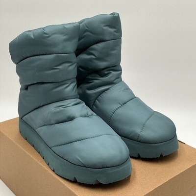 Steve Madden Pop Winter Boots Women's US 6 M Teal Round Toe Platform Eby3284