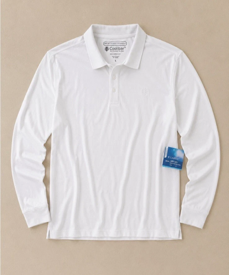 Coolibar UPF 50+ White Long Sleeve Polo Shirt Men’s Large NWT Sun Protection
Opens in a new window o