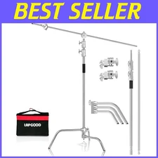 Professional 10.8ft Adjustable Light Stand with Boom Arm - Maximum 44 lbs Load