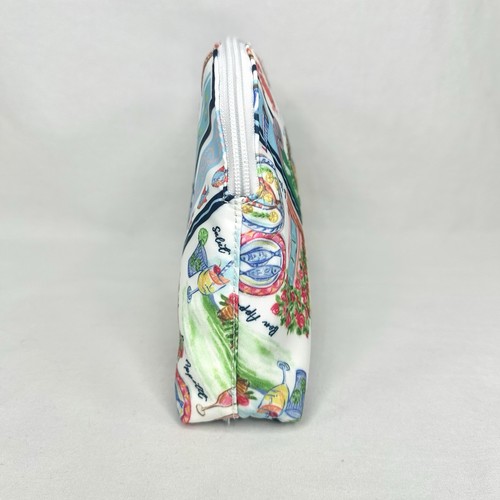 NEW! Talbots Scenic Print Zipper Pouch Inside Pocket Cosmetic Makeup Travel Bag - Picture 4 of 6