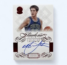 2014 Flawless Book End Ruby #FL-CL Christian Laettner Timberwolves SN15 OCAUTO