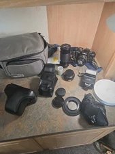 MINOLTA X-700 MPS SLR 35mm Film Camera With lots of extras Bag Lenses