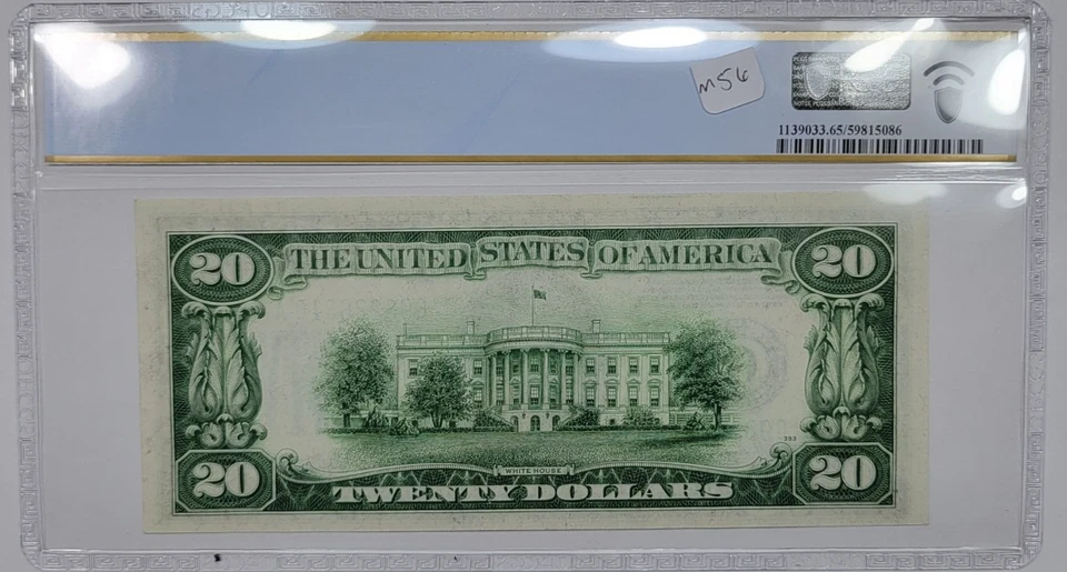 1934 A $20 Federal Reserve Note FRN PCGS 65 PPQ FR.2055-G Green Seal *M56 - Image 2 of 2