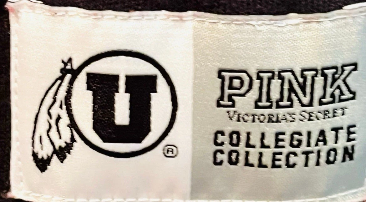 UNDERCOVER Felpa con cappuccio Victoria's Secret ROSA UTAH UTES UNIV Collegiale rosso nero taglia large
