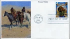 LEGENDS OF THE WEST BUFFALO INDIANS WESTERN WILDLIFE  1995MYTSIC CACHET FDC UNAD