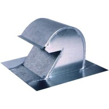 6" Master Flow Goose Neck Vent Roof Cap - Galvanized Steel with Screen