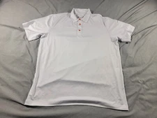 Whataburger Employee Uniform Polo Shirt Mens Large White, pen pocket on sleeve