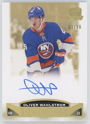 2019-20 Upper Deck The Cup Oliver Wahlstrom Rookie Auto Gold /36 #107