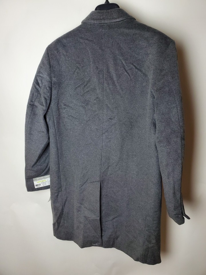 Michael Kors Men's Madison Wool Blend ModernFit Overcoat Dark Grey