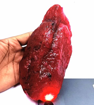Natural Certified 4400 Ct Earth Mined Red African Ruby Rough Loose Gemstone EKE