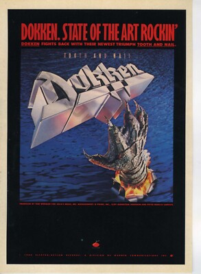 1984 Dokken Tooth And Nail Album Promotion PRINT AD Xmas Gift Idea (2519)