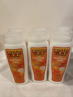 Cantu Natural Hair Hydrating Cream Conditioner Sulfate Free 13.5 oz Lot Of 6