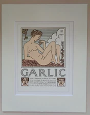 Naked Food Goddess David Lance Goines Garlic Festival Gourmet Kitchen Art Print