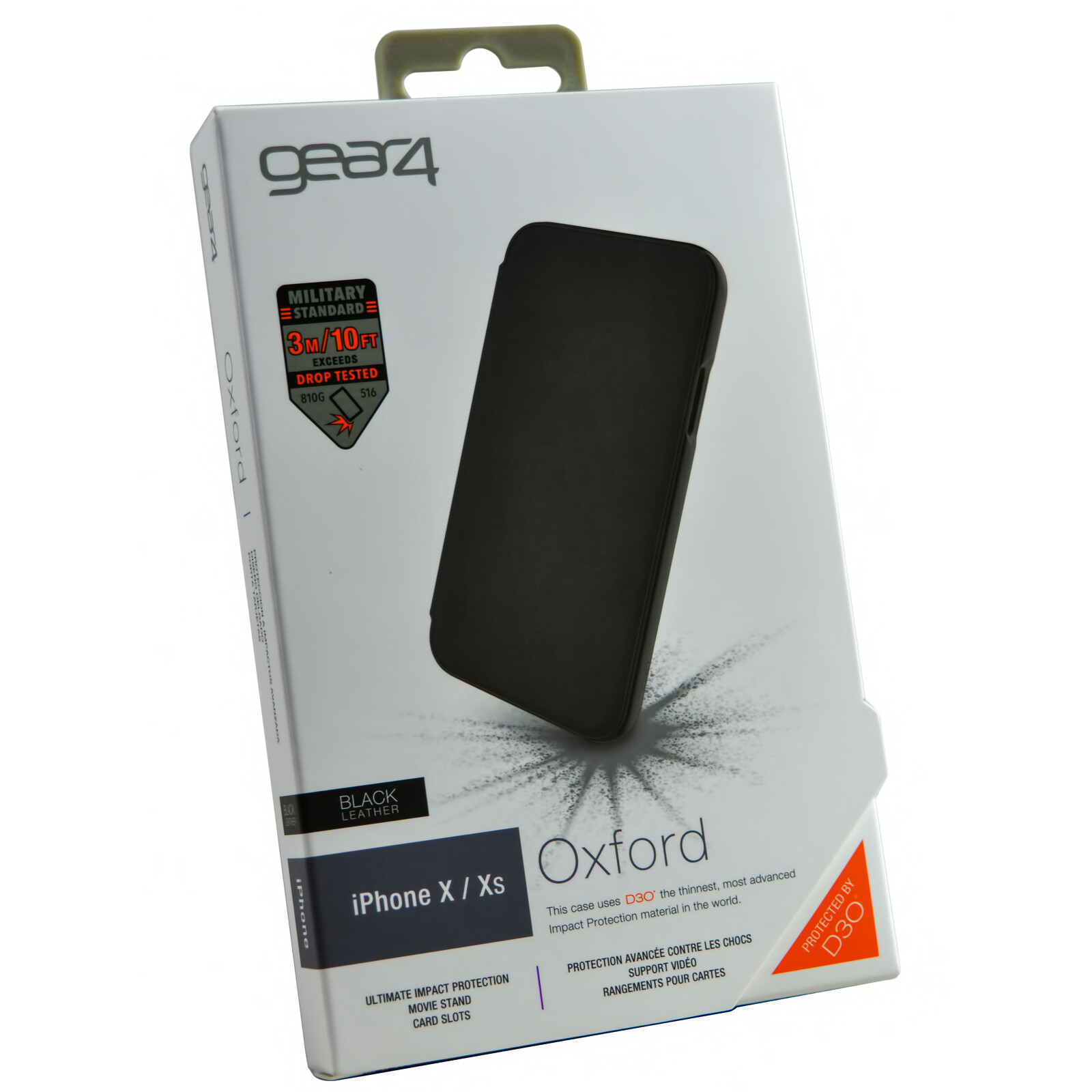 Gear4 iPhone X/XS/XR Wallet Folio Leather Flip Rugged Oxford Case Cover Black eBay