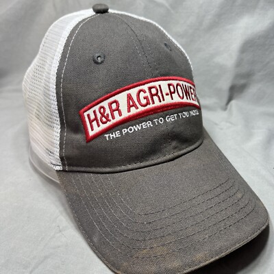 Case IH Agriculture H&R Agri-Power Starp Back Trucker Cap Hat Mesh back Gray