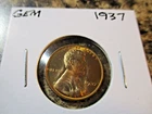 1937 LINCOLN CENT GEM BU RED SUPER COIN FROM ORIGINAL ROLL   AAA
