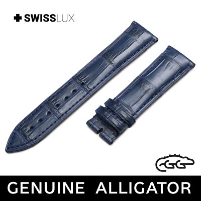 Alligator Crocodile Leather For TUDOR Watch Navy Blue Strap Band Buckle/Clasp HQ