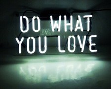 US STOCK 14" Do What You Love Acrylic Neon Sign Light Lamp Decor Collection JY