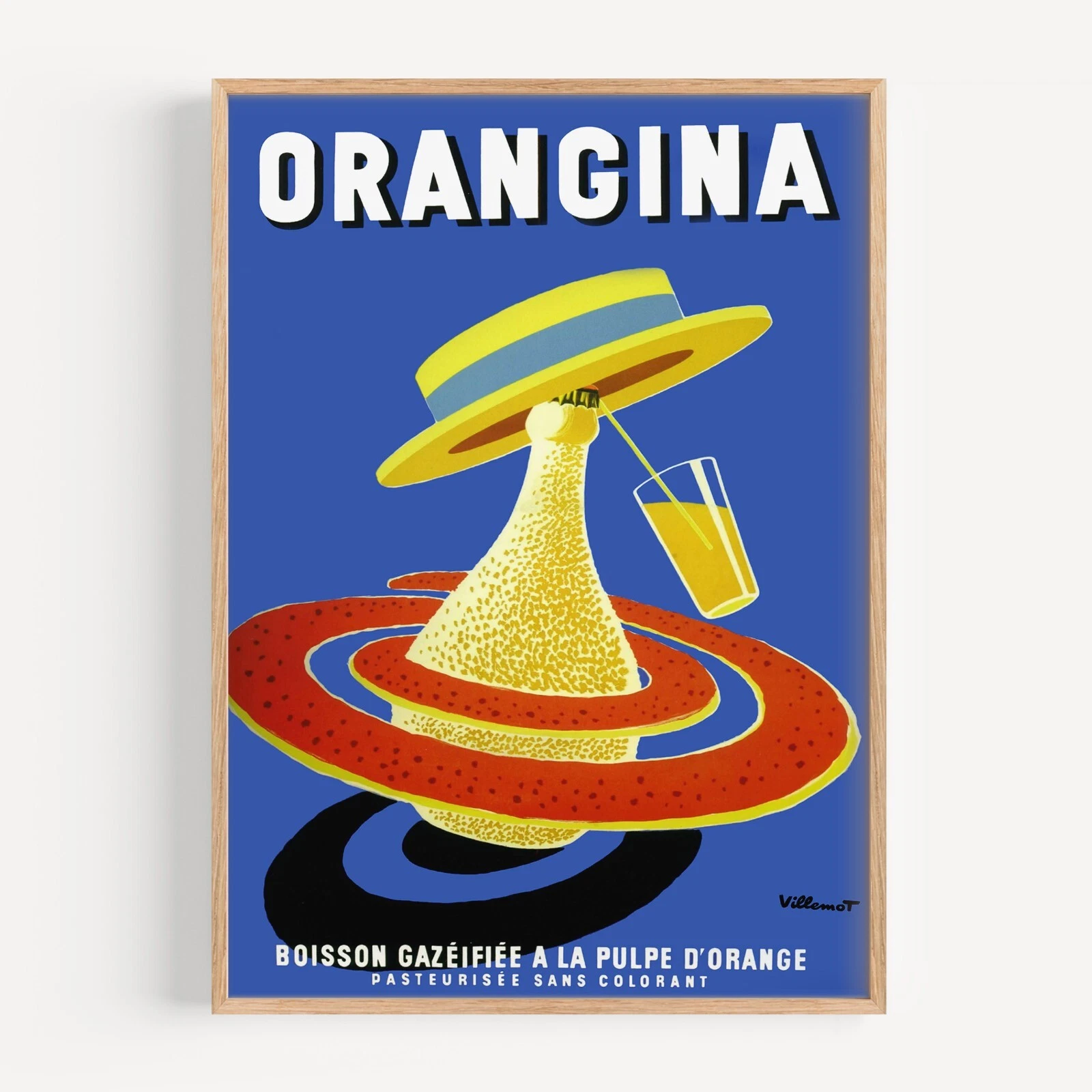 Publicité Orangina de 1956 - Villemot Vintage Wall Art Vintage Poster Print