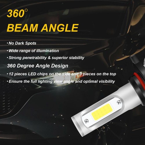 Faro LED de haz alto bajo blanco 9005 + 9006 para Chevrolet Colorado 2004-2012 - Imagen 6 de 10