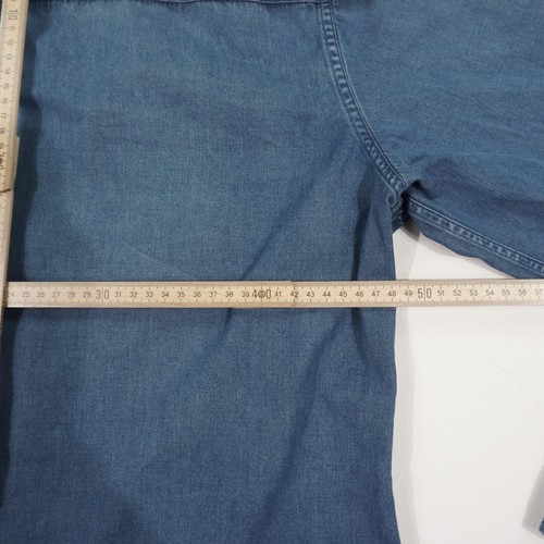 Camicia/camicetta da donna LANDS'END taglia L blu manica lunga collo classico top camicia di jeans - Foto 10 di 13