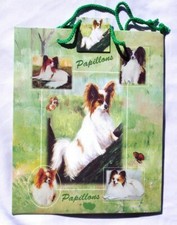 10x Gift Bags 11"x9"x4" High Gloss Finish Gift Tag Beautiful Collage of Papillon