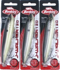 (3) Berkley 2/3 Oz 4 3/4" J-Walker 120 Topwater Rattle Bait MF Shad Brand New