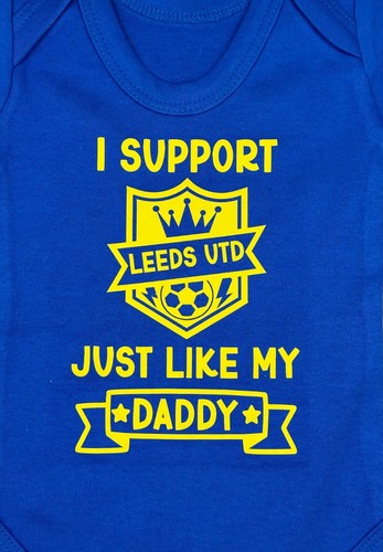 Leeds United FC Personalised Baby Football Vest BabyGrow Bodysuit FREE P&P - Picture 3 of 7