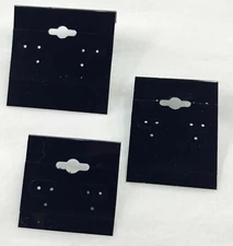 Black Earring Card Display Hanging Jewelry Display Cards - 2 Sizes (100 Pcs)