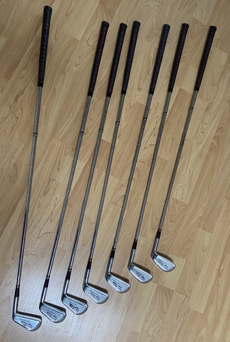 1965 VTG 7 Club Golf Spalding Top Flite Professional Iron Set RH OG Leather Grip - Picture 6 of 17