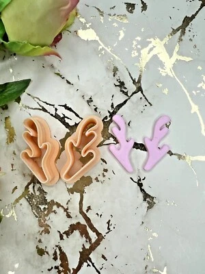 Antlers polymer clay cutters / christmas clay cutters