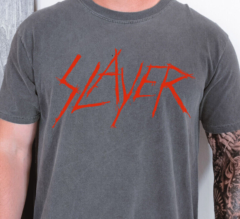 Slayer T-Shirt 90s Thrash Metal Rock Band Vintage Black