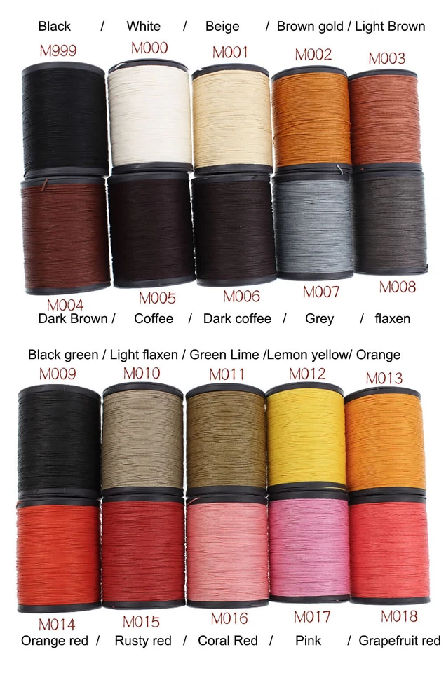 Professional pure Linen waxed Thread 0.55mm 150M hand sewing leather craft work - Image 3 of 4