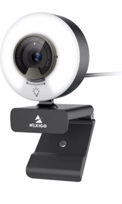 N960E NEXIGO N960E 1080P 60FPS WEBCAM WITH RING LIGHT