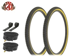 ALTALINE Bicycle 24" x 1.75" BLACK/GUM COMP III (2) TIRES, TUBES, &RIMSTRIPS BMX