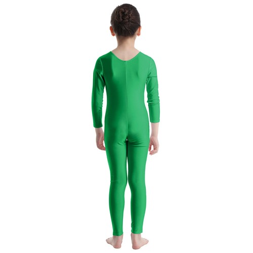 Kids Girls Long Sleeve Bodysuit Body Unitard Ballet Dance Gymnastics Leotard - Picture 31 of 122