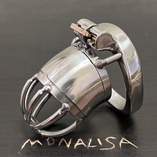 Stainless Steel Male Chastity Device Short Cage for Men Metal Locking Belt