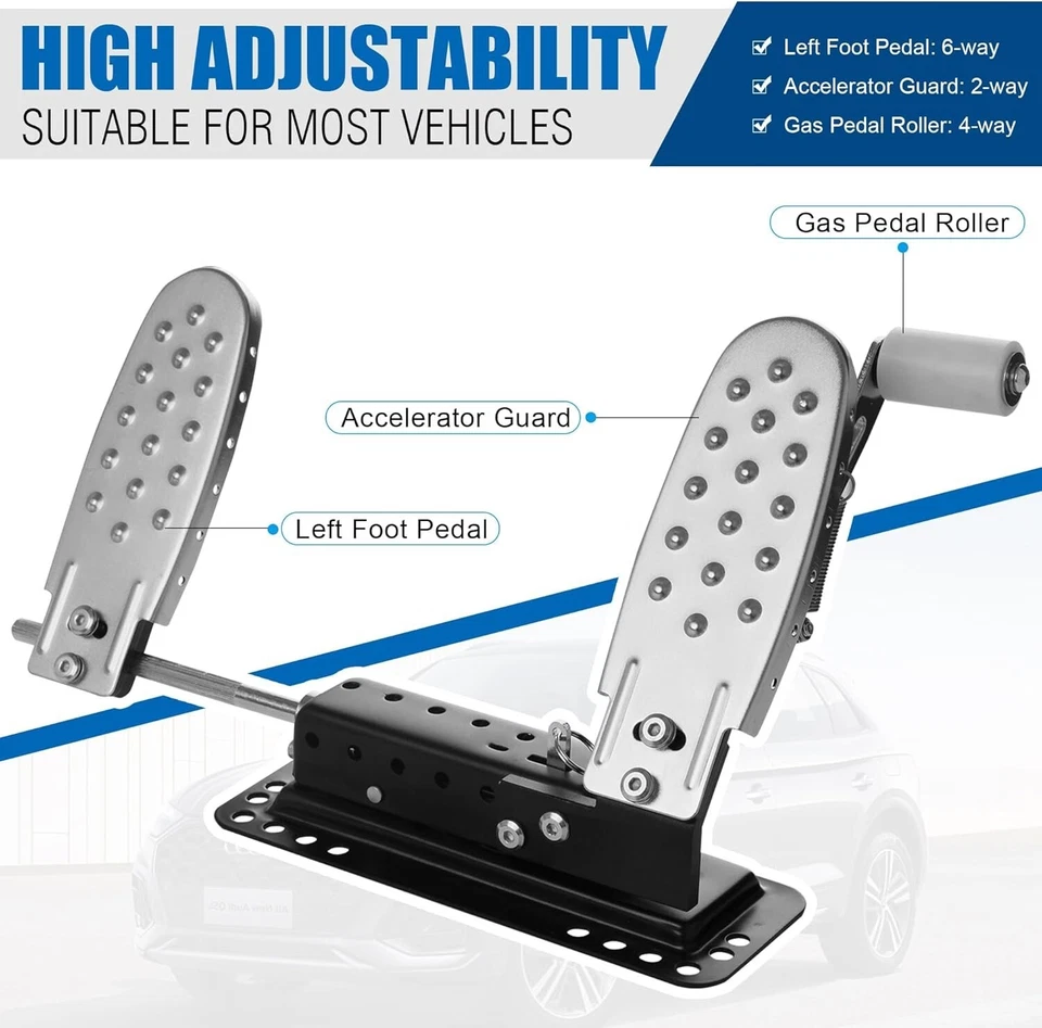 Left Foot Accelerator Pedal for Disabled Drivers, Quick Release, Universal Fit Foto 4 de 4