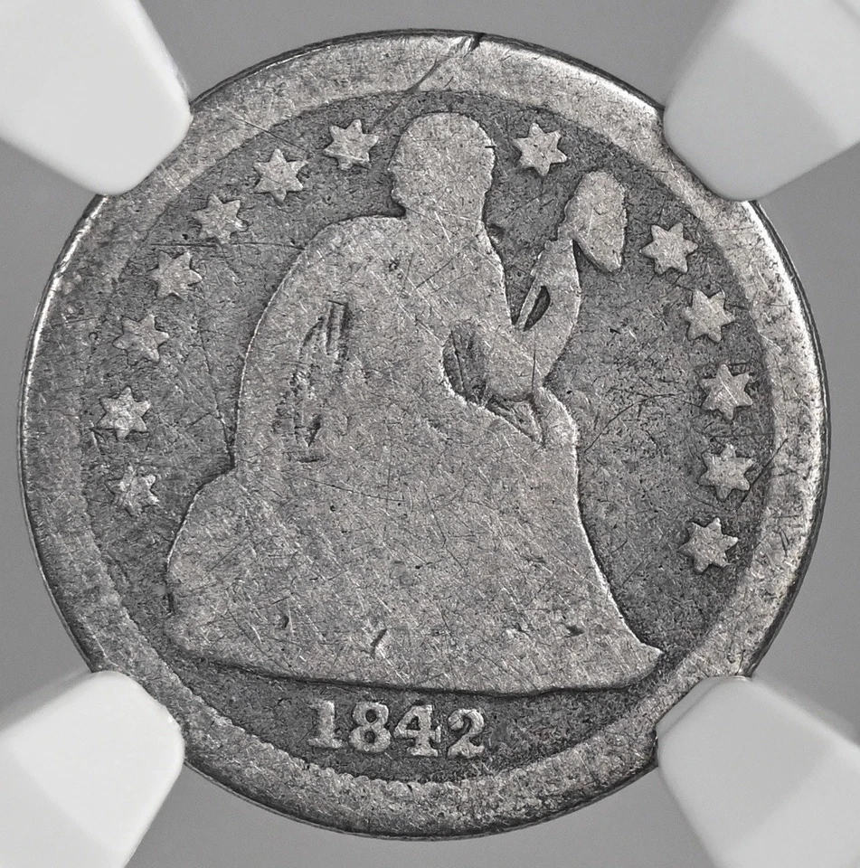 1842-O 10C SEATED LIBERTY DIME NEW ORLEANS NGC AG3 #8404750-024 - Image 2 of 4