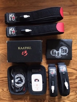 Kaatsu C3 Blood Flow Restriction System Complete w/Belts & Bands,Pump,Case,&Box