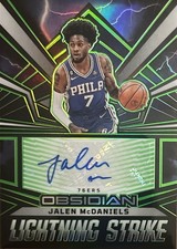 2023 Obsidian Jalen McDaniels Phila 76ers Lighting Strike Auto 25/25 #LS-JMP