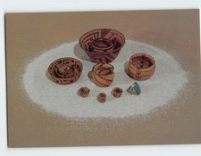 Postcard Miniature coiled baskets Mesa Verde Museum Colorado USA